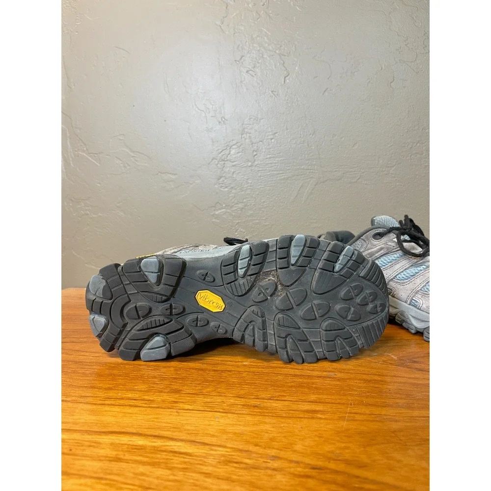 Merrell Moab 2 Hiking Shoes Womens 7.5 Blue Brown All Terrain Outdoor Trail